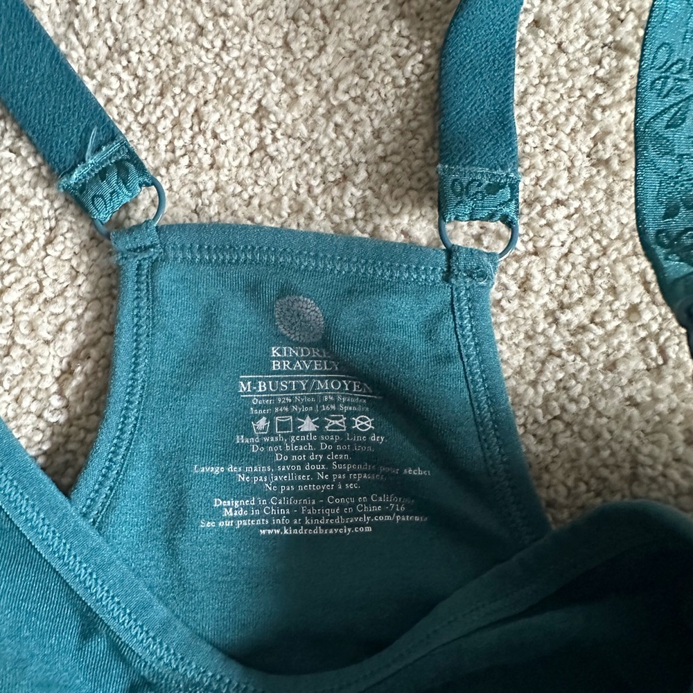 Teal nursing/ pumping bra